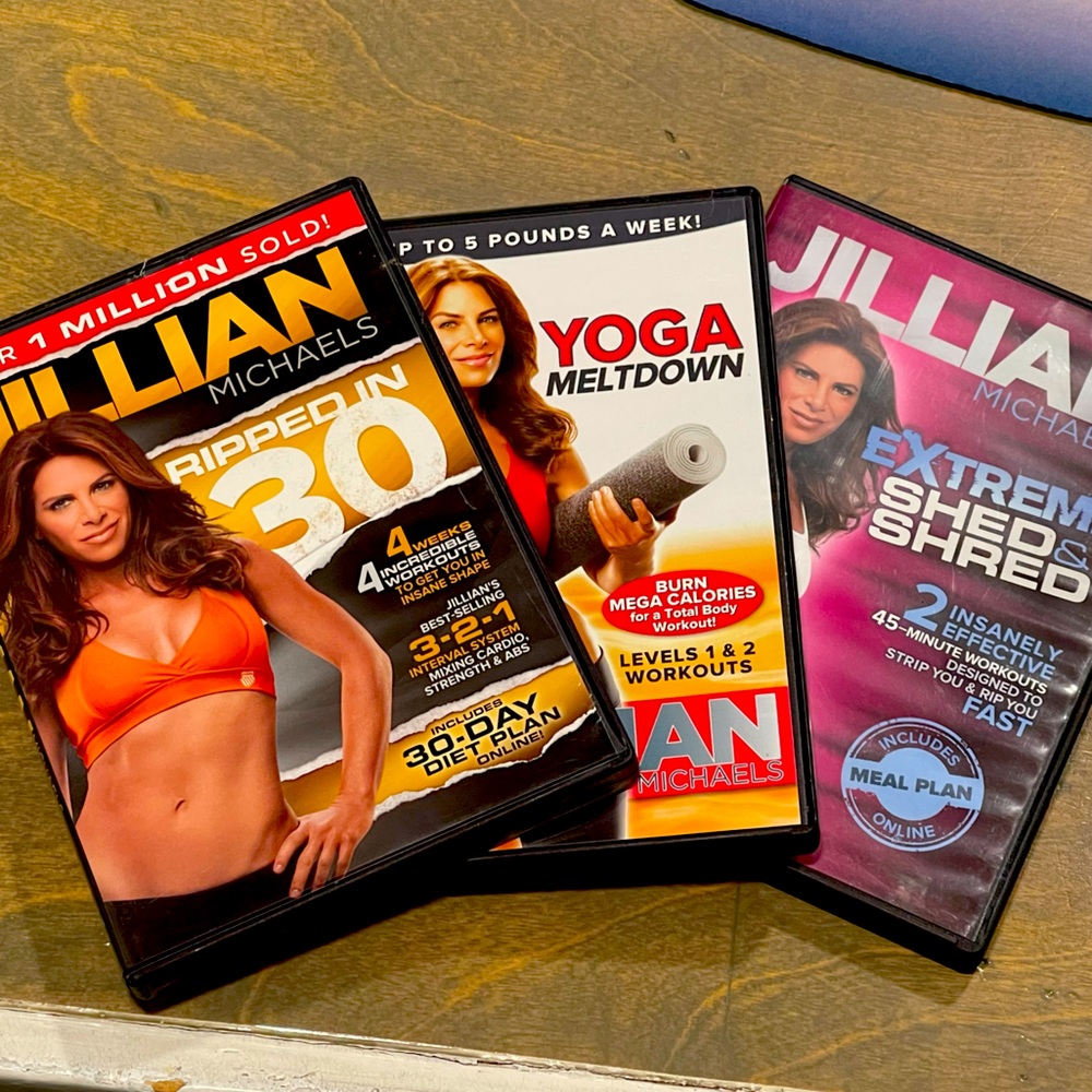 Jillian Michaels Set of 3 workout dvd programs